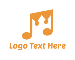 Melody - Musical Note Crown logo design