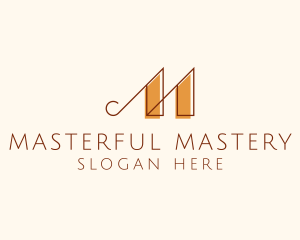 Elegant Luxury Letter M logo design