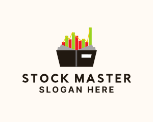 Stocks Graph Book  logo design