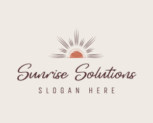Natural Sunset Sun logo design