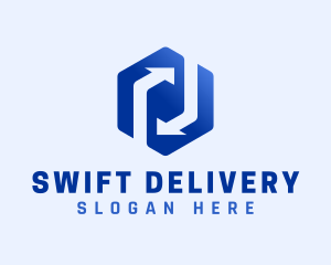 Blue Arrows Delivery logo design