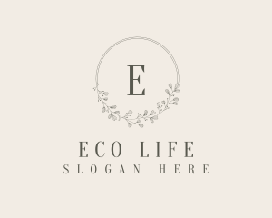 Premium Natural Wreath logo design