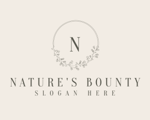 Premium Natural Wreath logo design