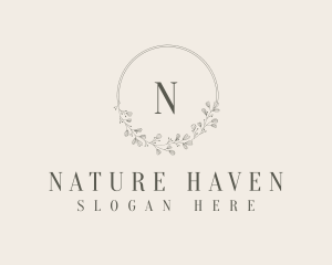 Premium Natural Wreath logo design