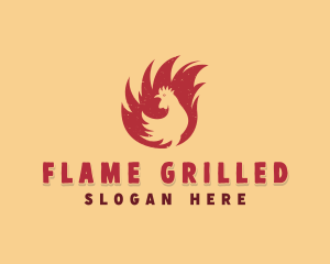 Chicken Rotisserie BBQ logo design