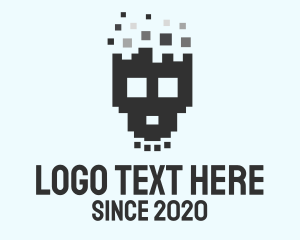 Pixel Skull Game logo