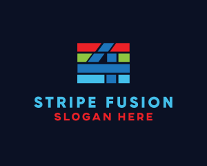 Colorful Stripe Number 4 logo