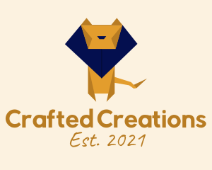 Zoo Lion Origami logo design