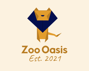 Zoo Lion Origami logo design