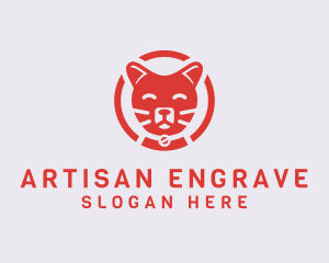 Happy Feline Cat logo design