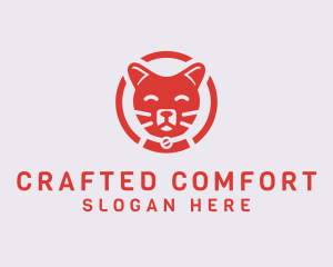 Happy Feline Cat logo design