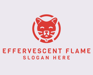 Happy Feline Cat logo design