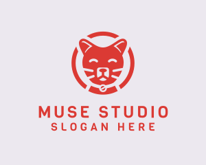 Happy Feline Cat logo design