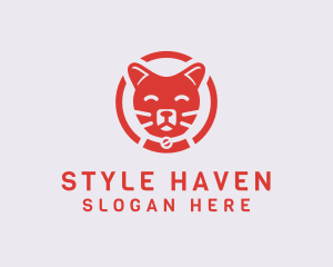 Happy Feline Cat logo design