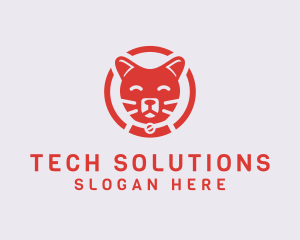 Happy Feline Cat logo design