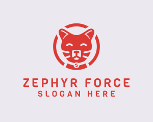 Happy Feline Cat logo design