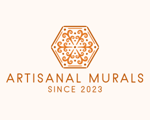 Ornamental Hexagon Decoration logo design