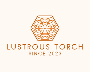 Ornamental Hexagon Decoration logo design