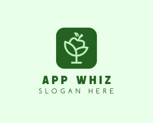 Organic Apple App logo design