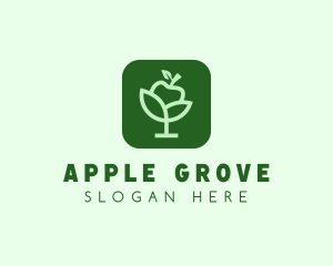 Organic Apple App logo design