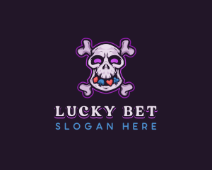 Skull Casino Gambling logo design