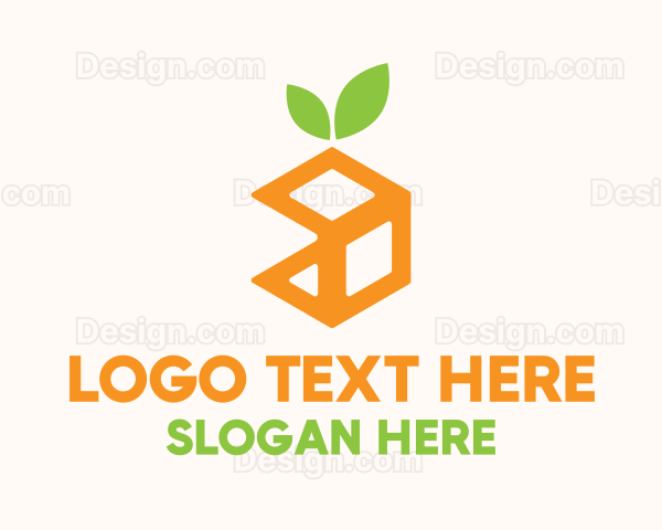 Orange Delivery Cube Logo