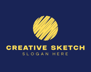 Yellow Moon Sketch logo design