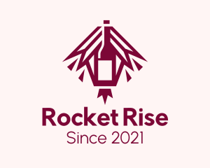 Rocket Wine Bottle logo design