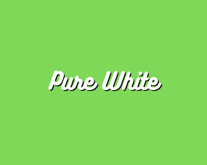 White & Green Text logo design