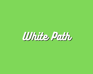 White & Green Text logo