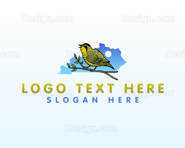 Kentucky Warbler Bird Logo