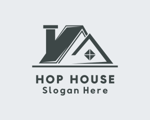 House Roofing Property logo design