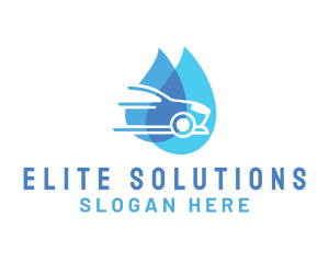 Car Cleaning Droplet logo design