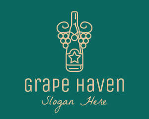 Star Grape Wine logo design