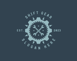 Repairman Gear Wrench logo design