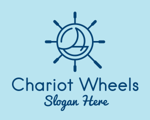 Nautical Steering Wheel  logo design