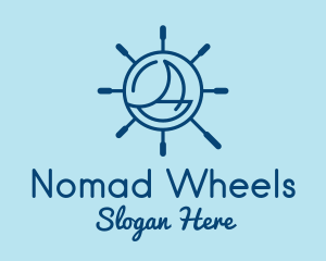 Nautical Steering Wheel  logo design