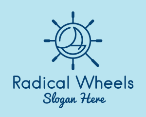 Nautical Steering Wheel  logo design