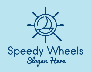 Nautical Steering Wheel  logo design