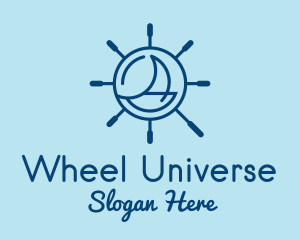 Nautical Steering Wheel  logo design