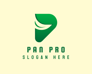 Spa Leaf Letter P logo design