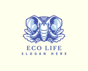 Wild Elephant Nature logo design