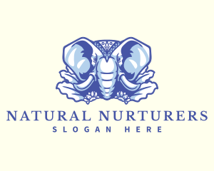 Wild Elephant Nature logo design