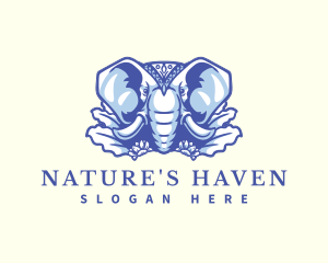 Wild Elephant Nature logo design