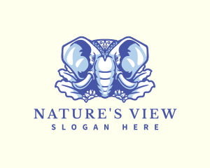 Wild Elephant Nature logo design