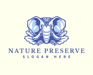 Wild Elephant Nature logo design