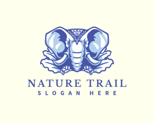 Wild Elephant Nature logo design