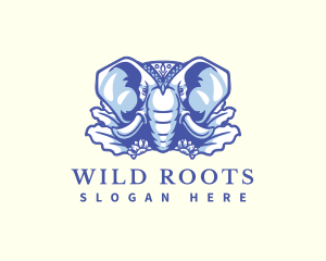 Wild Elephant Nature logo design