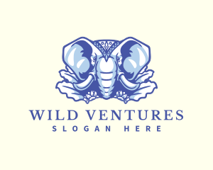 Wild Elephant Nature logo design