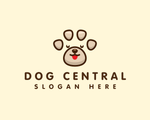 Cute Puppy Paw logo design